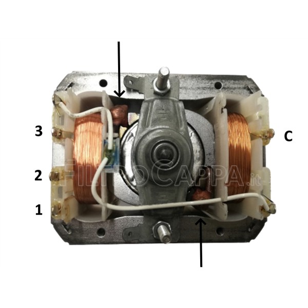 Motor para campana extractora ELICA ELIBLOC 3V, rotación en sentido antihorario K28H2303