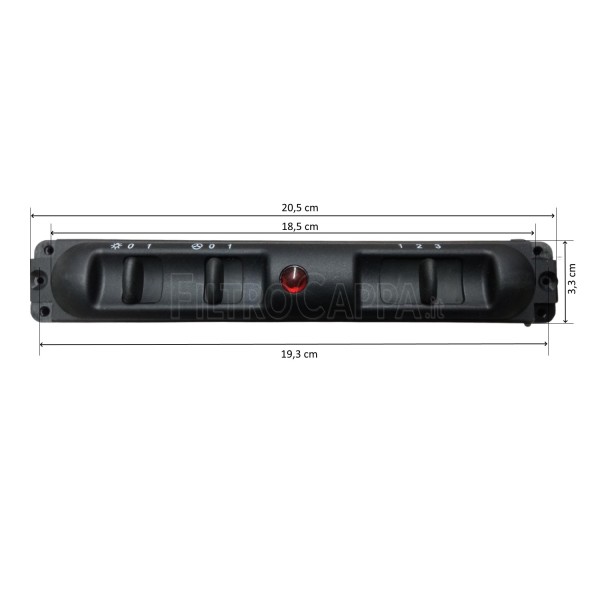 SLIDER CRUSCOTTO COMANDO 3 VELOCITA' E LUCE PER CAPPE FABER SMEG 133.0372.084