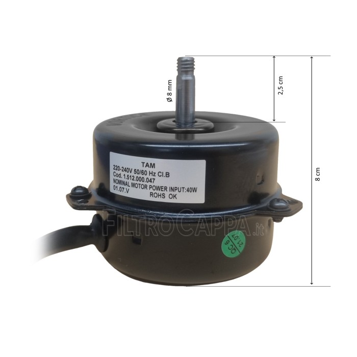 MOTOR FOR VORTICE VARIO S 150/6 AR LL S 40W 1.512.000.047 MOTOR FOR VORTICE VARIO S 150/6 AR LL S 40W 1.512.000.047