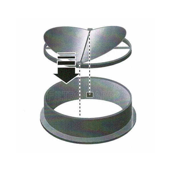 RÜCKSCHLAGVENTIL DUNSTABZUGSHAUBE FABER 152 2152 2156 ANSCHLUSS DURCHMESSER 12 CM 112.0189.207