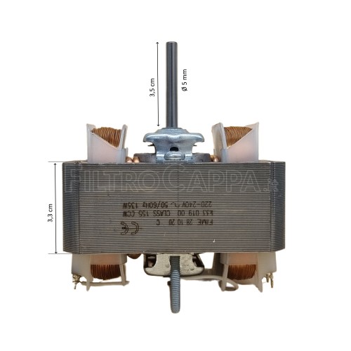 Motor para coifa Elica Turboair K33 019 00, sentido anti-horário, 3V, Com Mot0121323