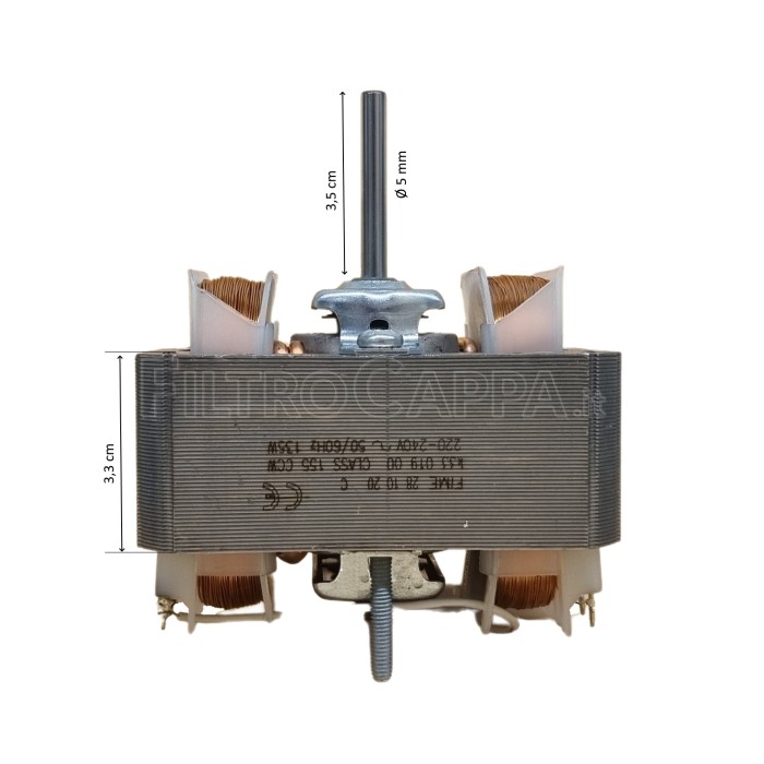 Motor para campana extractora Elica Turboair K33 019 00, giro antihorario, 3 V, Com Mot0121323