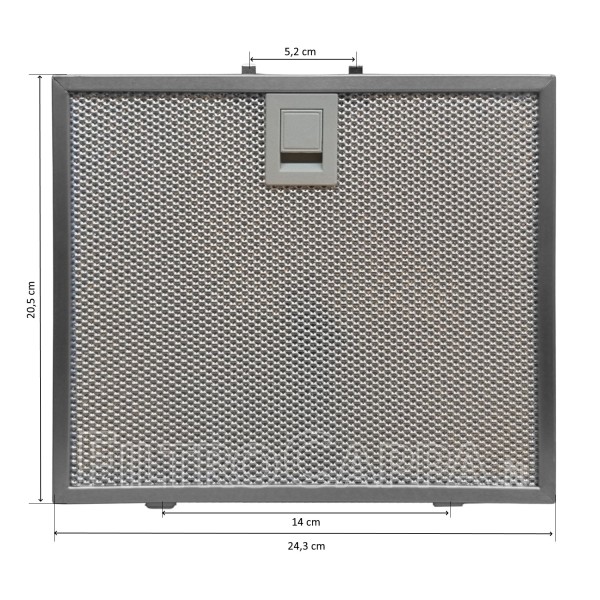 FILTRO DE METAL PARA EXAUSTOR FALMEC VIRGOLA 60 24,3 X 20,5 CM 101079909