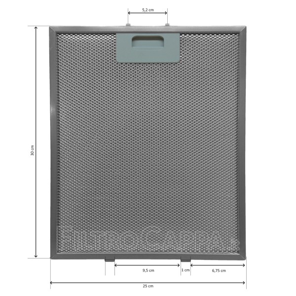 Filtro metálico para campana extractora GORENJE 25 x 30 cm 184735