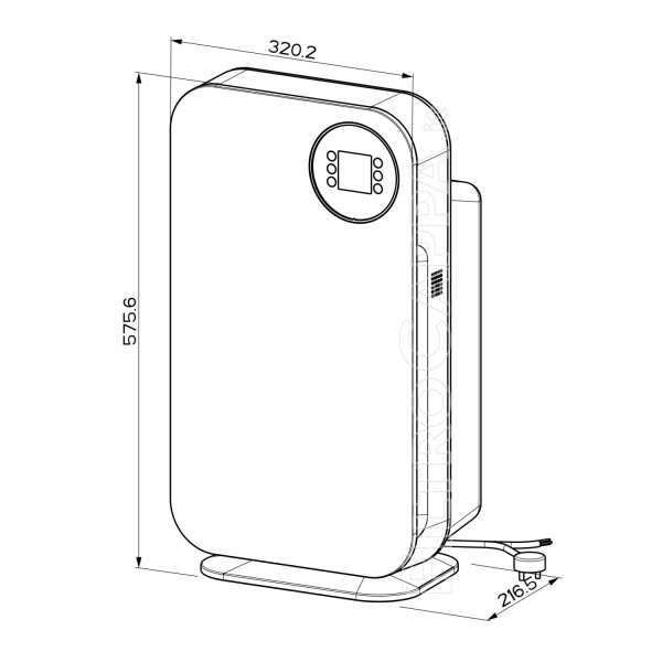 FABER DEPURATORE ARIA AIR HUBPORTÁTIL COLOR TITANIO OPACO 113.0666.175