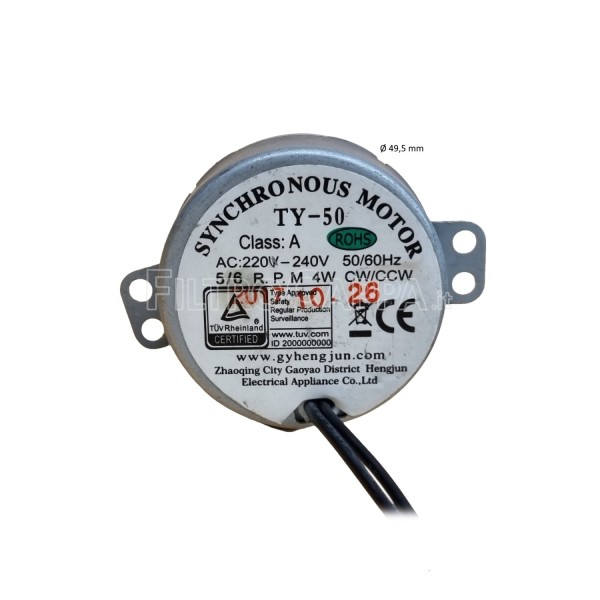 MOTORE SINCRONO ROTAZIONE GIREVOLE VORTICE ARIANTE TOWER 5/6 R.P.M 4W 1.241.000.247