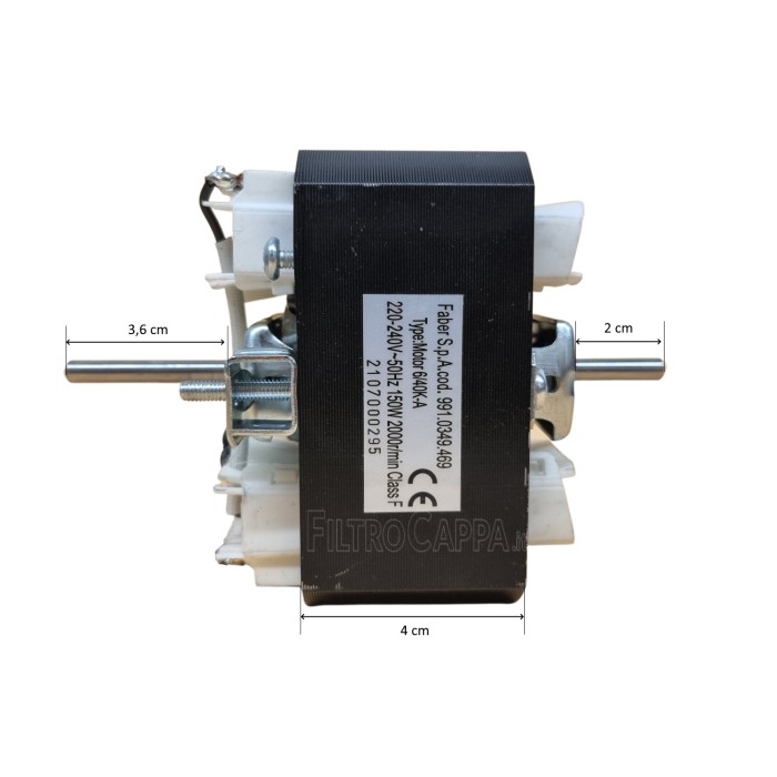 MOTOR VENTILADOR CAMPANA EXTRACTORA FABER NARDI 150 W 6-40/K A-DX 133.0016.839