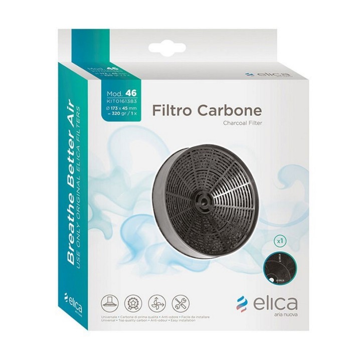 DIÂMETRO DO FILTRO DE CARVÃO 17 ELICA mod.46 - PEÇA ORIGINAL - KIT0161383