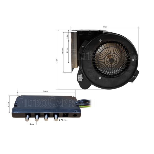 KIT MOTOR 800 MC/H CON TECLADO PARA CAMPANA MAX FIRE FRANKE AIRONE