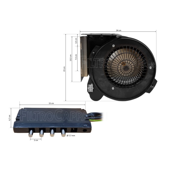 KIT MOTEUR 800 MC/H AVEC CLAVIER POUR HOTTE MAX FIRE FRANKE AIRONE