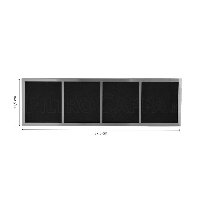 FILTRO DE CARBÓN 37,5 X 11,5 CAMPANA GALVAMET SPHERA PLATA 005LV03002