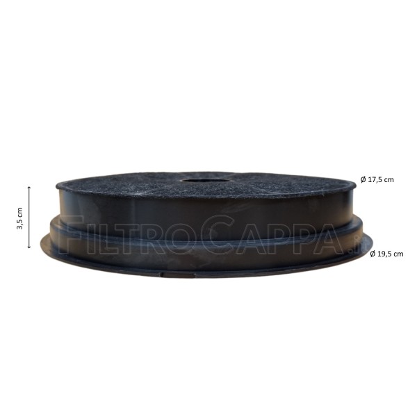 FILTRO CARBONE ATTIVO PER CAPPA ELICA ESTRAIBILE DIAMETRO 19,5 CM CFC0176744