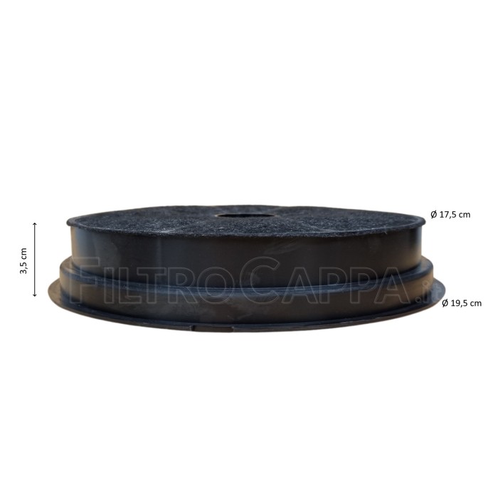 FILTRO CARBONE ATTIVO PER CAPPA ELICA ESTRAIBILE DIAMETRO 19,5 CM CFC0176744