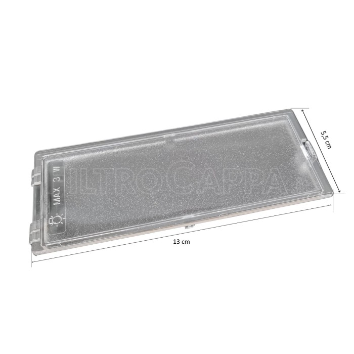 Plafoniera 13 x 5.5 cm per Cappa SMEG ELICA ERA LEI VIERA PLA0138856A