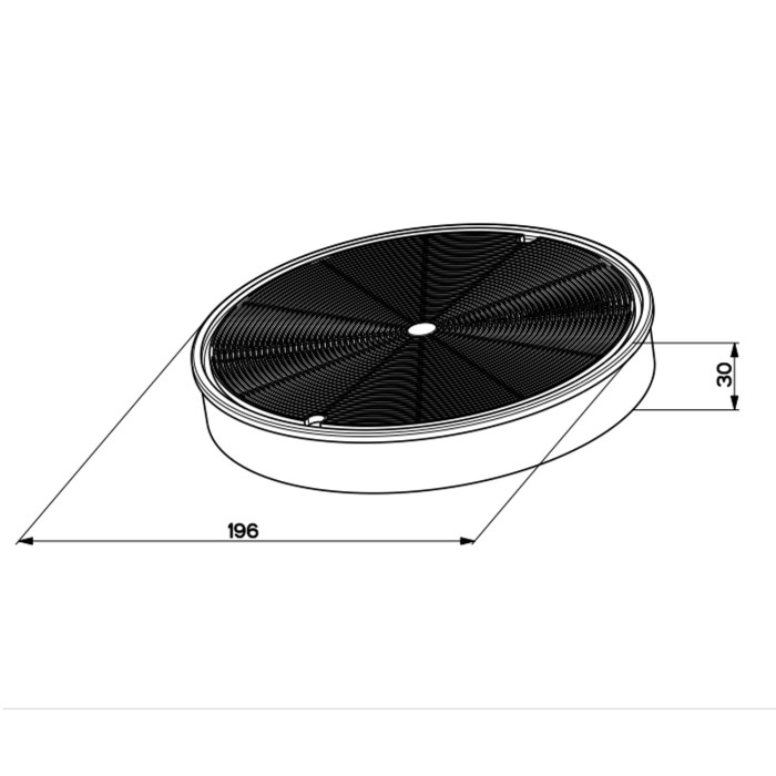 Kohlefilter (Packung mit 2 Stück) Durchmesser 19,6 x 3 cm ORIGINAL Faber 112.0157.240