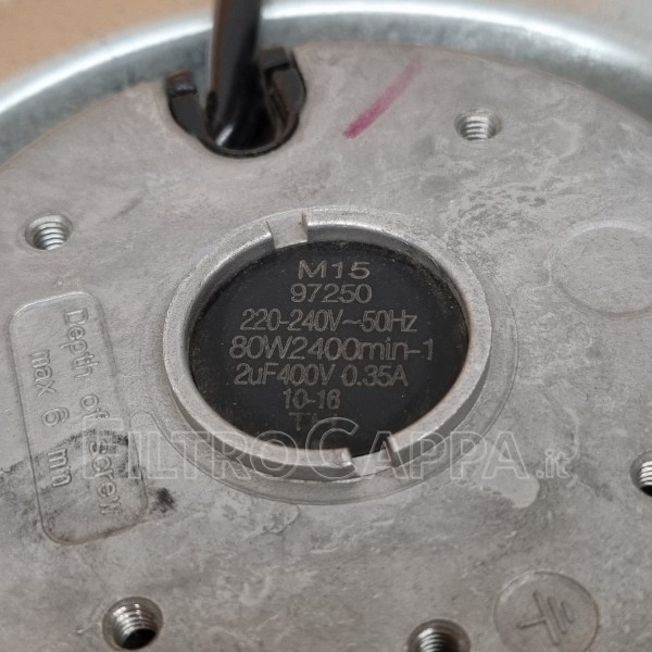 CAMPANA EXTRACTORA CENTRÍFUGA MOTOR VORT MAX S 80 W 2400 RPM 1.241.000.078