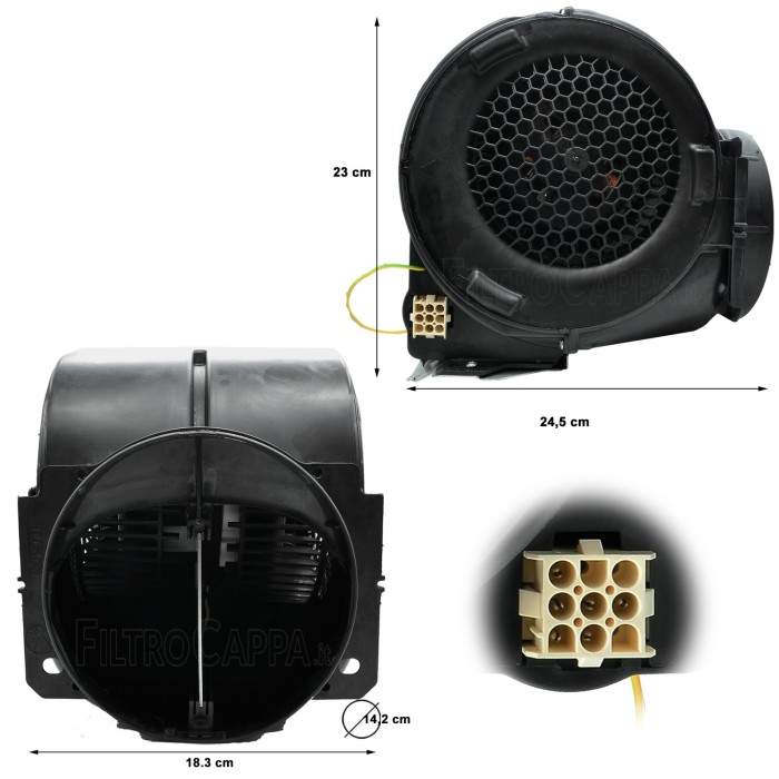 FABER FRANKE SMEG MOTOR VENTILADOR DE CAMPANA EXTRACTORA 3 VELOCIDADES 133.0018.526