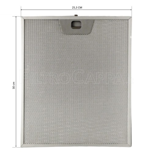 FABER FRANKE SMEG ELECTROLUX FILTRE MÉTALLIQUE 25,3 X 30 CM 133.0017.054