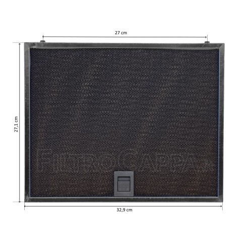 FILTRO METALLICO NERO 32,9 CM X 27,1 PER CAPPA FABER FRANKE 133.0381.643