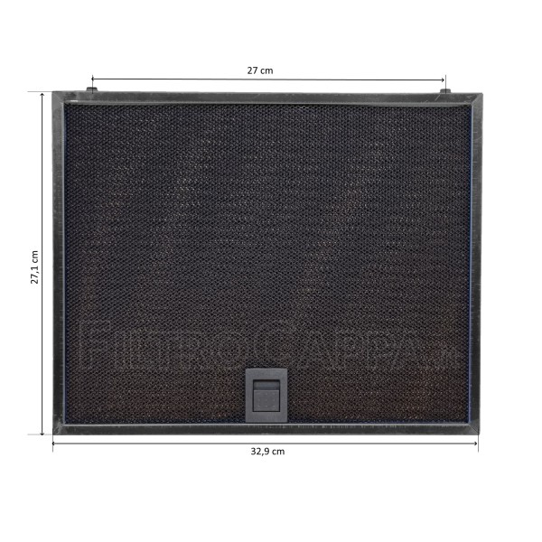 BLACK METALLIC FILTER 32.9 X 27.1 CM FOR FABER FRANKE COOKER HOOD 133.0381.643