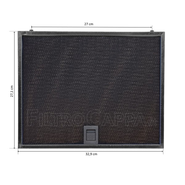 FILTRO METALLICO NERO 32,9 CM X 27,1 PER CAPPA FABER FRANKE 133.0381.643