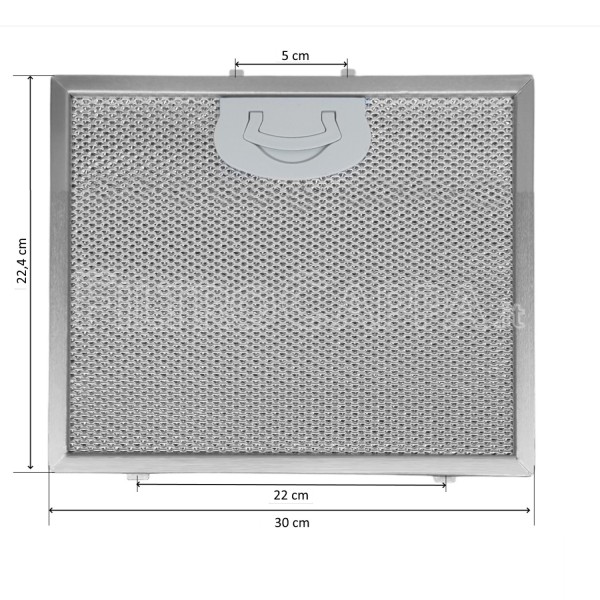 Filtro Metallico 30 x 22,4 cm per Cappa AIRONE ACFMAA9X30X22MC000