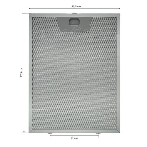 Filtro metallico alluminio 20,5 x 27,3 cm FABER FRANKE 133.0036.291
