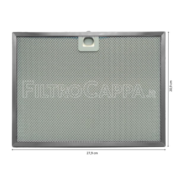 Filtro metálico de aluminio de 27,9 x 20,9 cm para campana extractora FABER FRANKE 133.0395.204
