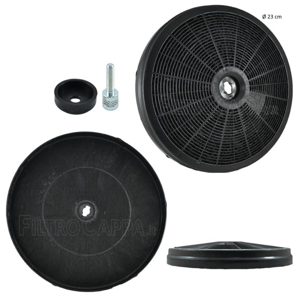 CHARCOAL FILTER DIAMETER 23 CM WITH SCREW ELICA - WHIRPOOL - IKEA - JET AIR F00377