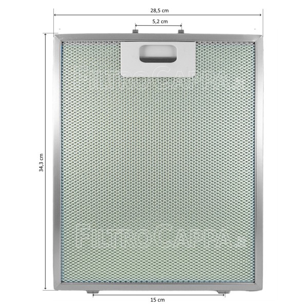 FILTRO METALLICO 34,3 X 28,5 CM PER CAPPA BEST ELECTROLUX 4055467700