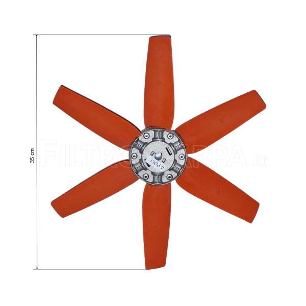 IMPELLER FOR MOTOR INDUSTRIAL FAN VORTICE E 354 M T 35 CM 1.661.000.051