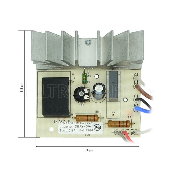 ELEKTRONISCHE KARTE FÜR HAARTROCKNER VORTICE EASY DRY 5.247.000.826 5.248.000.008