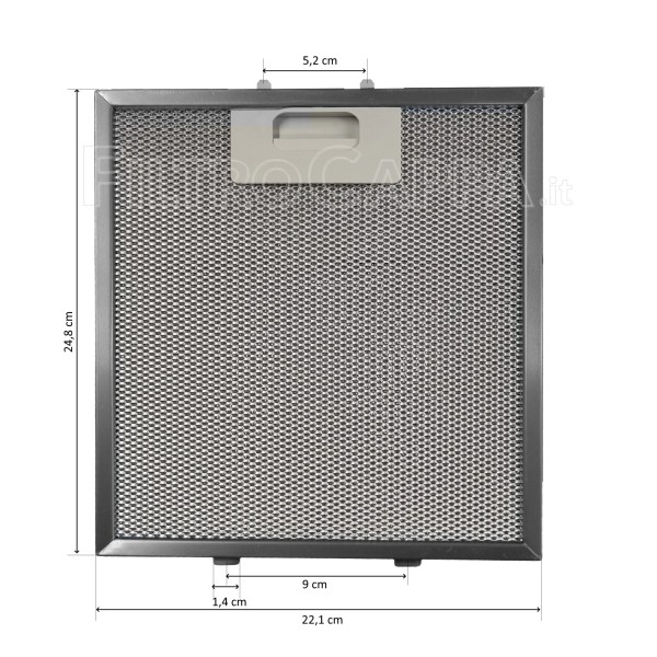 METAL FILTER 22,1 X 24,8 CM FOR ELICA SWEET COOKER HOOD GF04MC