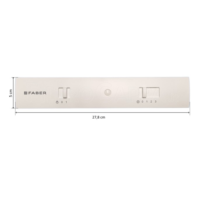 DESLIZADOR PARA CAMPANA FABER BLANCO MANDOS 3 VELOCIDADES Y LUZ 133.0058.381