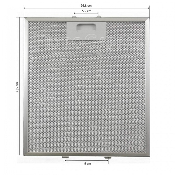 METAL FILTER FOR ELICA ELECTROLUX MAX FIRE 30,5 X 26,8 CM FKA40