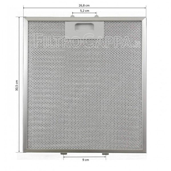 METALLFILTER FÜR DUNSTABZUGSHAUBEN ELICA ELECTROLUX MAX FIRE 30,5 X 26,8 CM FKA40