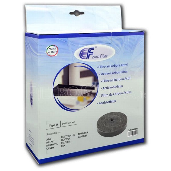 Charcoal Filter diameter 17 cm for Cooker Hood ELICA TURBOAIR ELECTROLUX mod 46 FKS046