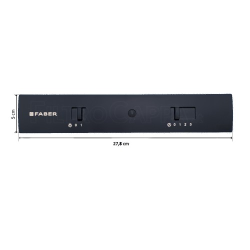 DESLIZADOR PARA CAMPANA EXTRACTORA FABER MANDOS NEGRO 3 VELOCIDADES Y LUZ 133.0058.377