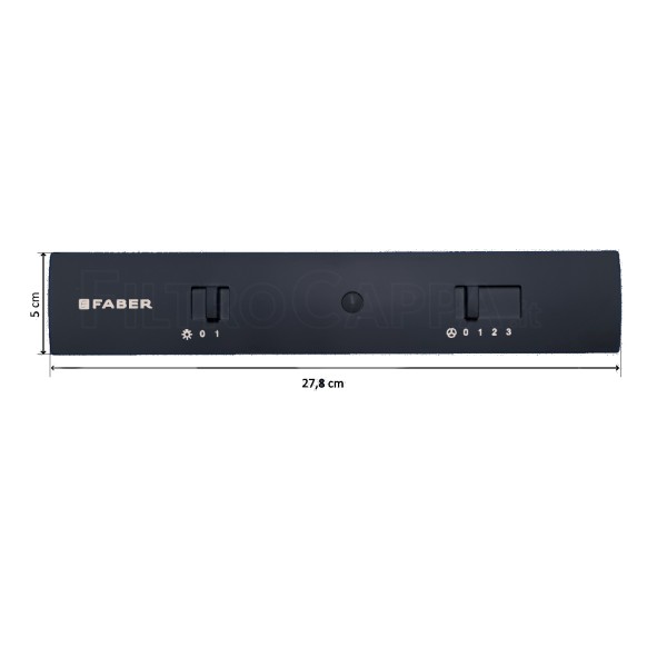 DESLIZADOR PARA CAMPANA EXTRACTORA FABER MANDOS NEGRO 3 VELOCIDADES Y LUZ 133.0058.377