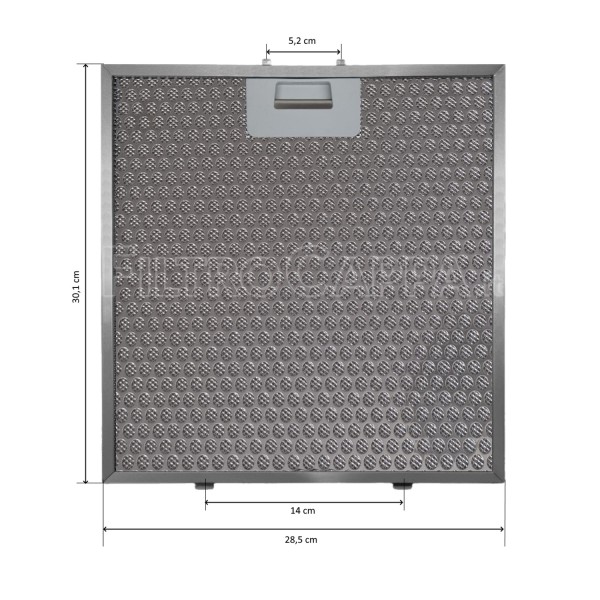 METALLFILTER FÜR FALMEC DUNSTABZUGSHAUBEN 28,5 X 30,1 CM 101080117