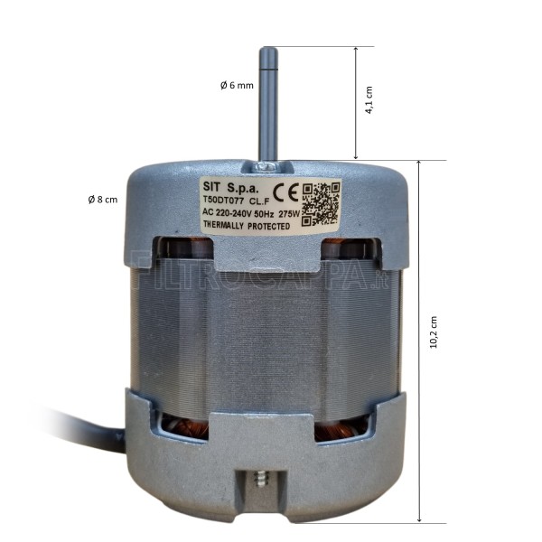 Motor for Cooker Hood 4 Speed SIT T50DT077 275W