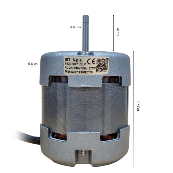 MOTORE PER CAPPA ASPIRANTE 4 VELOCITA' SIT T50DT077 275W