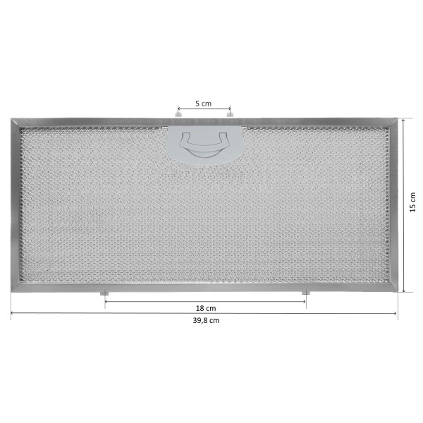 Filtro Metallico 39,8 x 15 cm per Cappa AIRONE ACFMAA9X150X398000