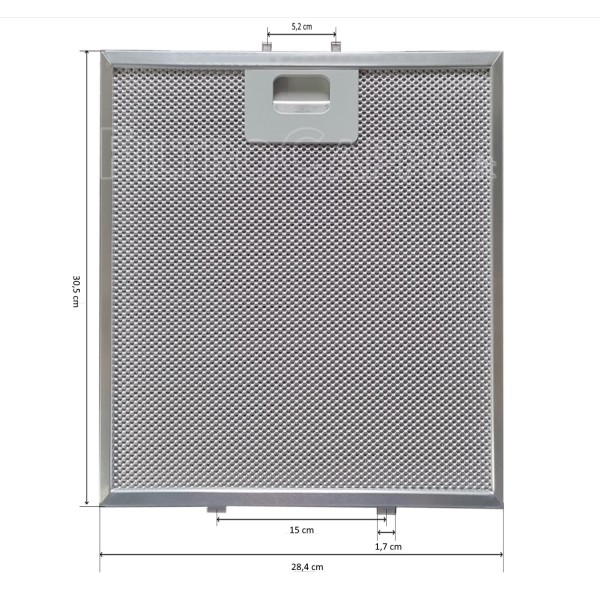 FILTRO METALLICO 30,5 X 28,4 CM ELECTROLUX BEST BEL AIR 4055379376