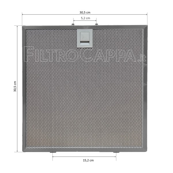 METALLFILTER 30,5 x 30,5 CM FÜR DUNSTABZUGSHAUBE FOSTER 9700342