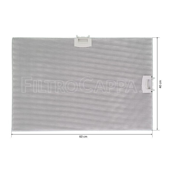 Filtro metálico universal de aluminio 60 x 40 cm para campanas extractoras R553333