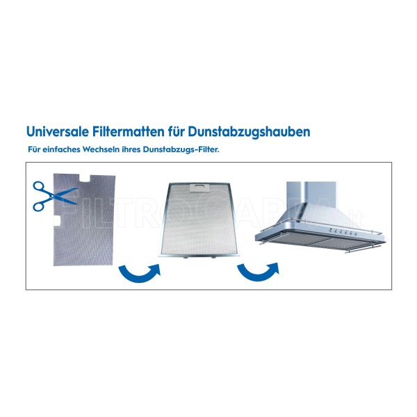 Universal aluminum metal filter 60 x 40 cm for Cooker Hoods R553333