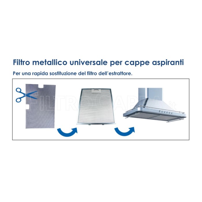 Filtro metálico universal de aluminio 60 x 40 cm para campanas extractoras R553333