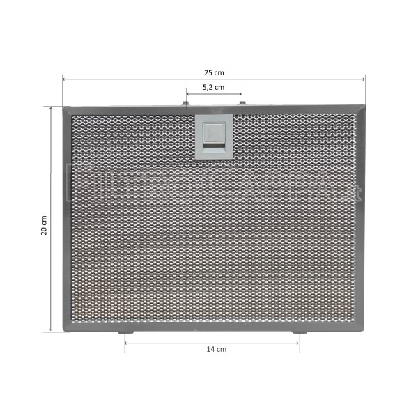 Filtro Metallico 20 X 25 Cm Per Cappa Foster 9700621