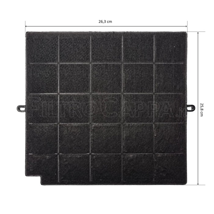 Filtro Carbone Attivo per Cappa Elica 26,3 X 25,8 Cm Fks424